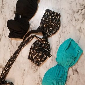 Strapless bikini tops.NEVER WORN 🔴sold🔴
